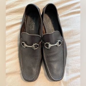 Salvatore Ferragamo loafer moccasin. Dark Brown. Size 12 EE.